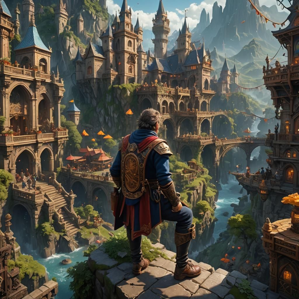 Detailed Matte Painting of an Idle Spectator