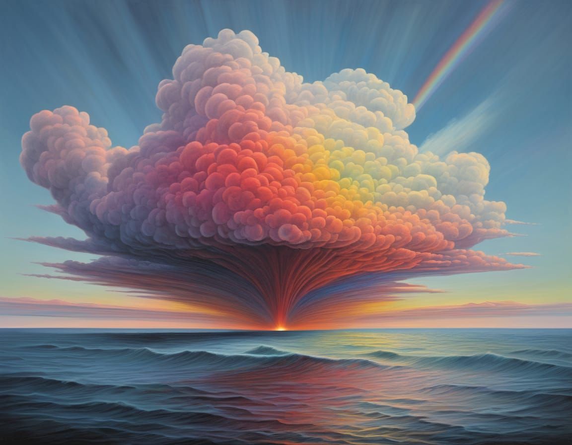 Surreal Dreamscape with Abstract Figures