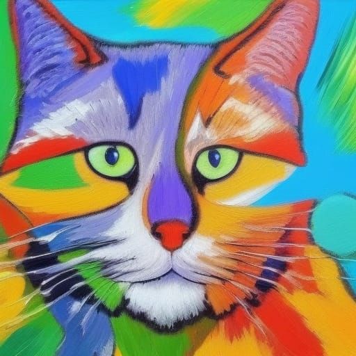 Warrior Cats as Expressionist Oil Painting