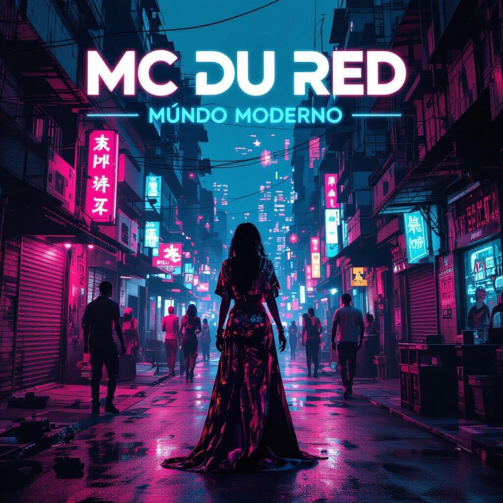 Futuristic Funk Album Cover for Mc Du Red
