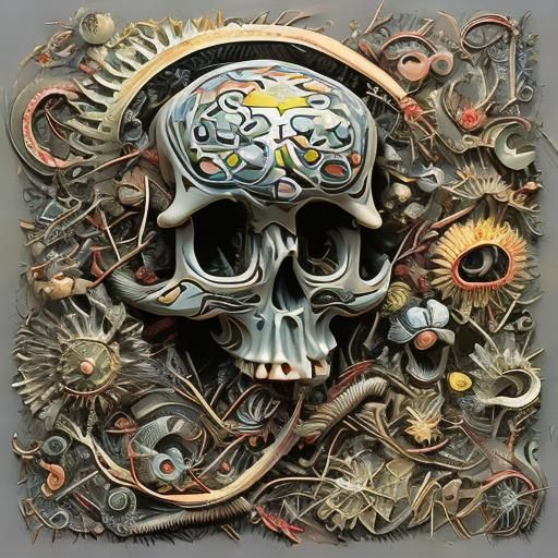 Skull Mountain Digital Art