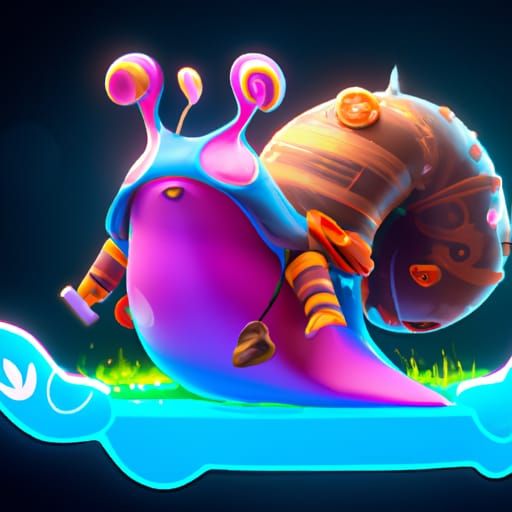 Cartoon Slug Esport Logo in Virtual Reality