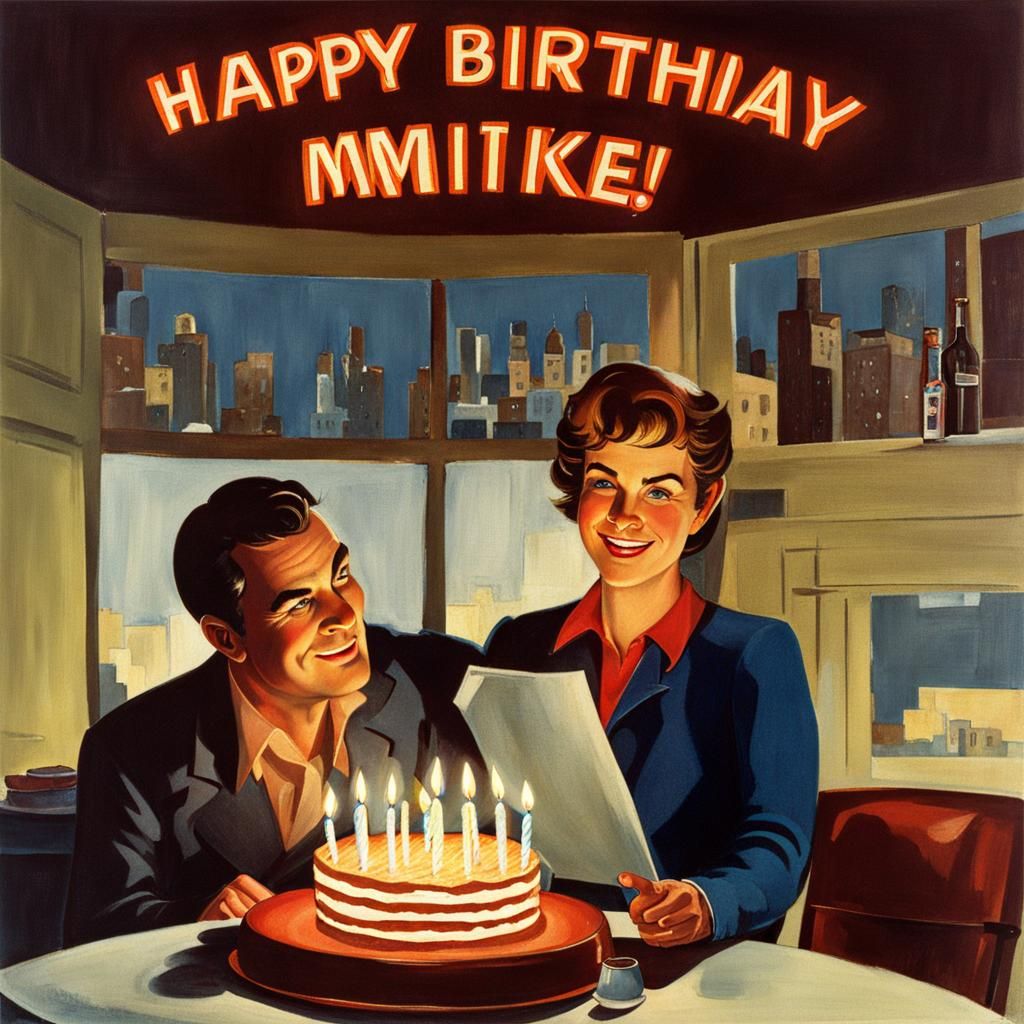 Happy Birthday Mike Balloon Display