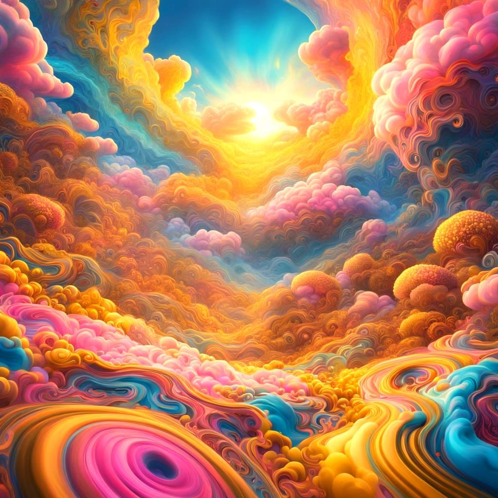 Psychedelic Portrait in Heinz Edelmann Style