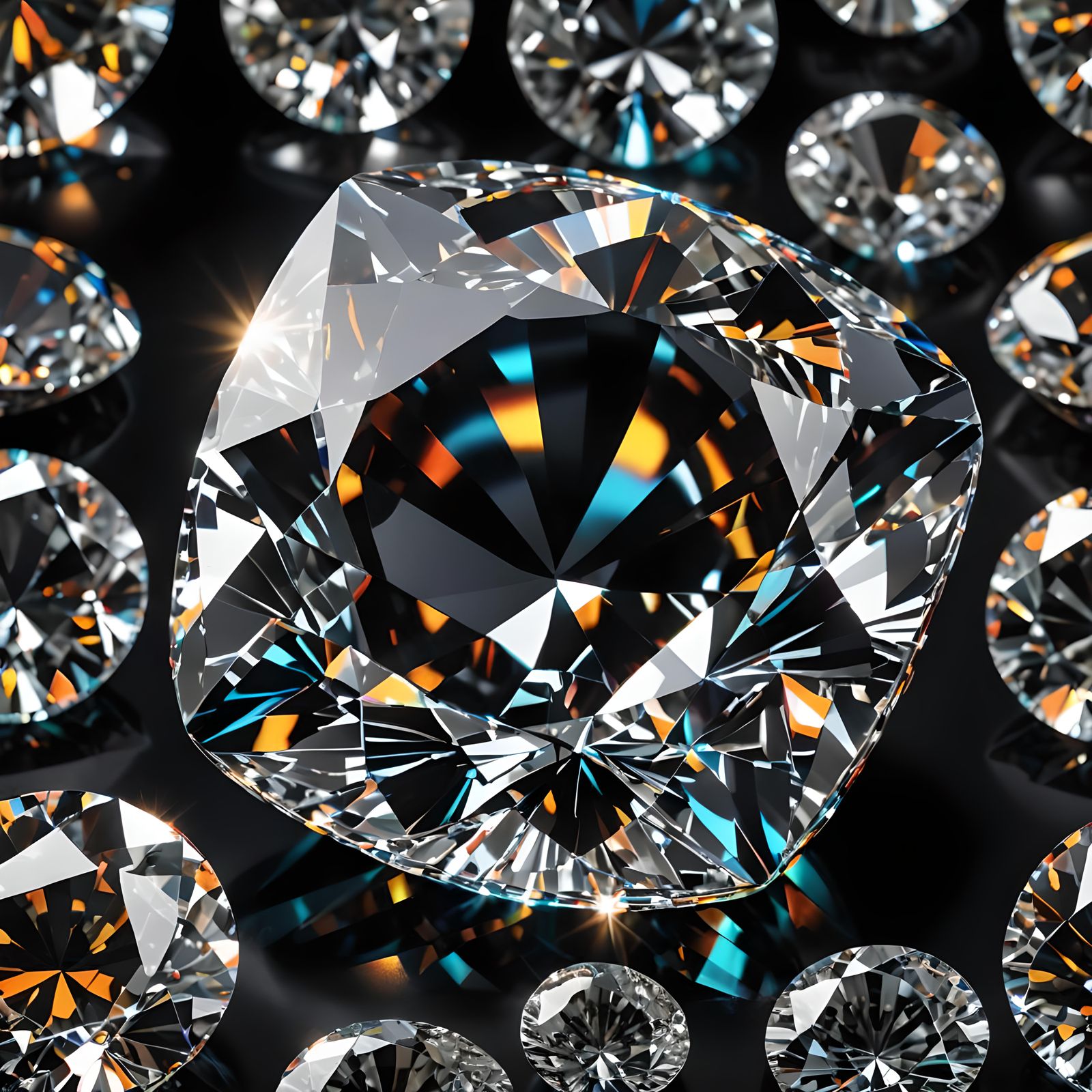 Sparkling Cut Diamond Gemstone