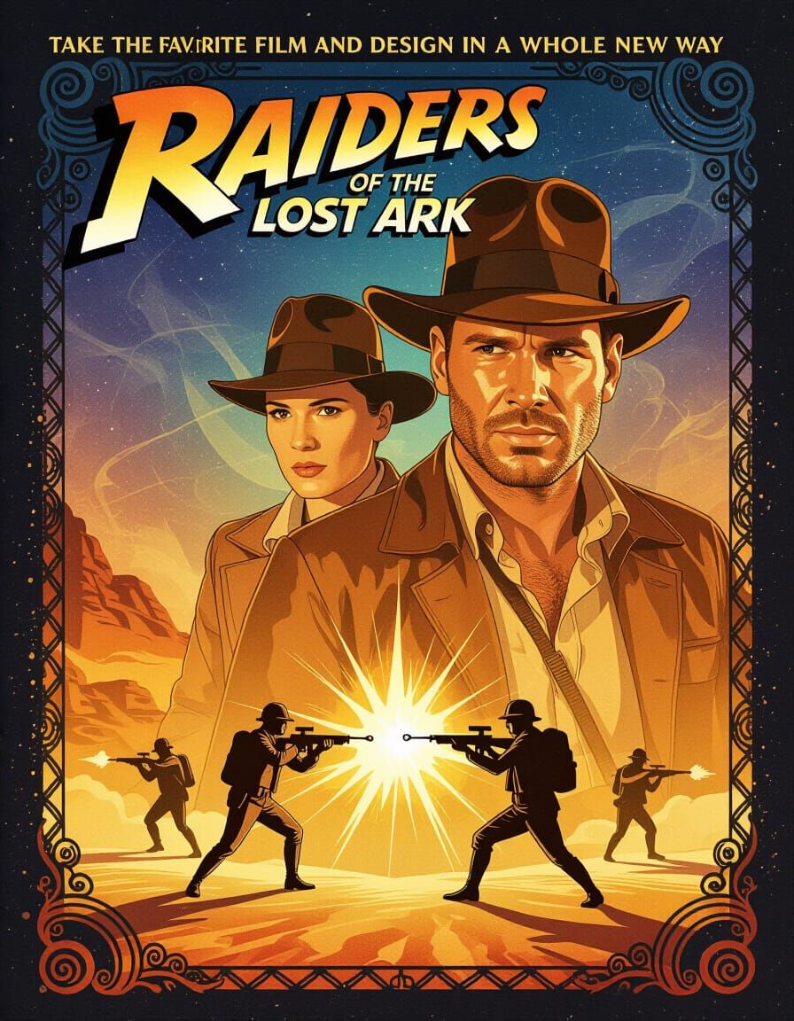 Raiders of the Lost Ark Reimagined as Surreal Space Art