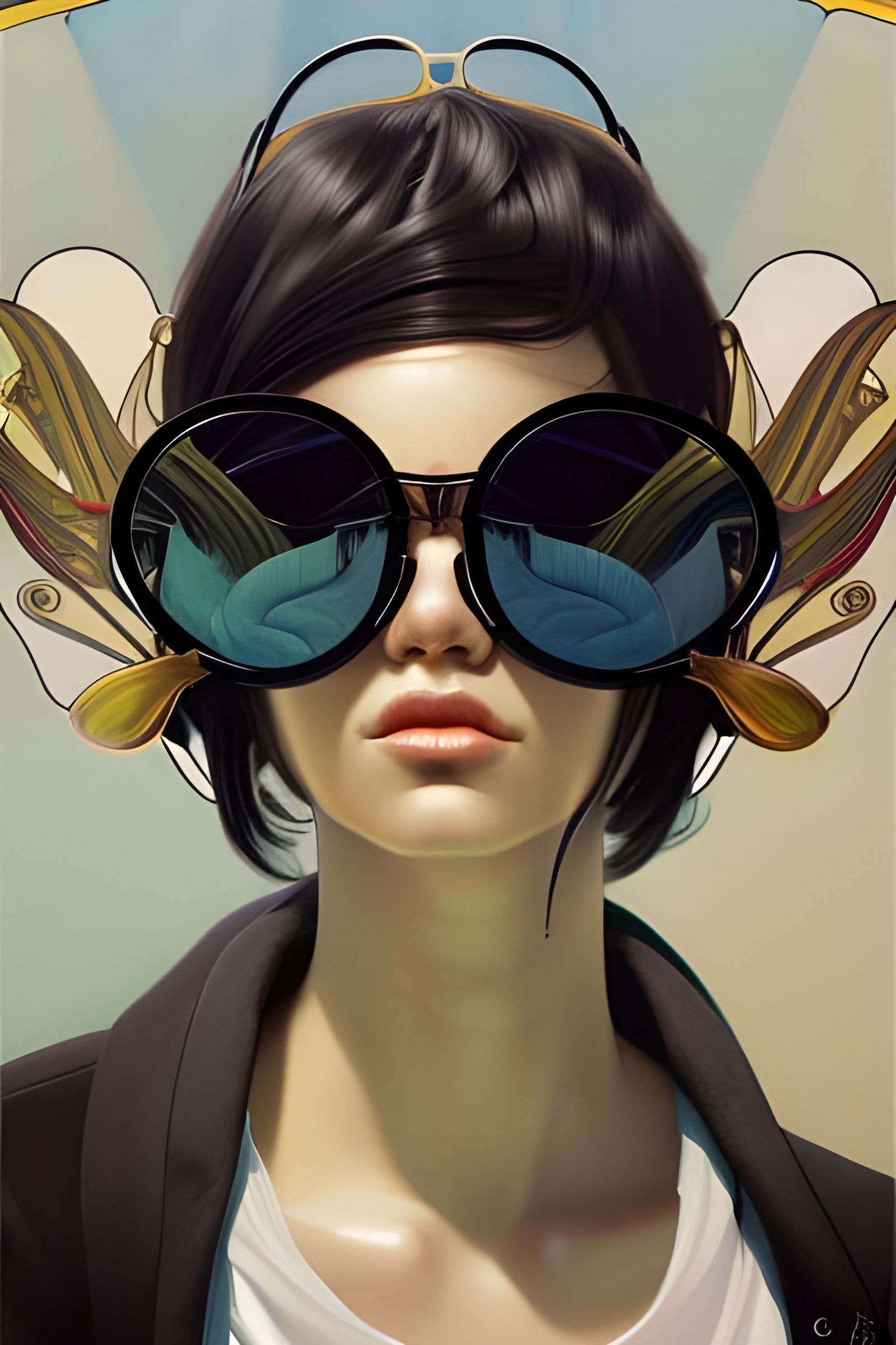 Fish Elvis Portrait in Hyperdetailed Digital Art