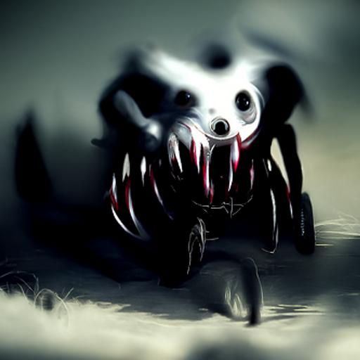 Terrifying Bloody Monster Crawling