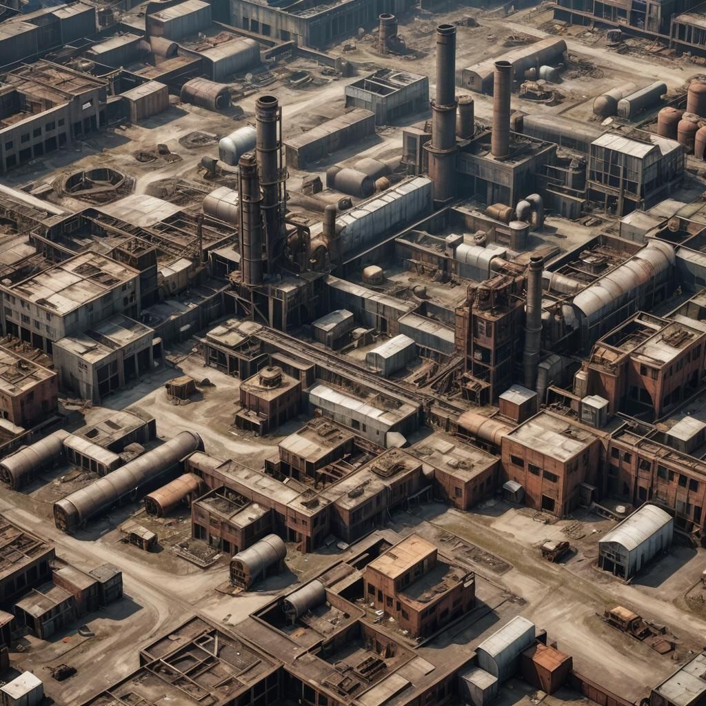 Desolate Industrial Wasteland Image