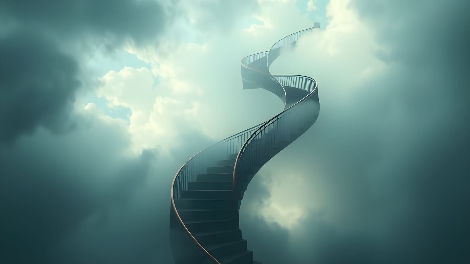 Endless Staircase: A Surreal Path to Enlightenment
