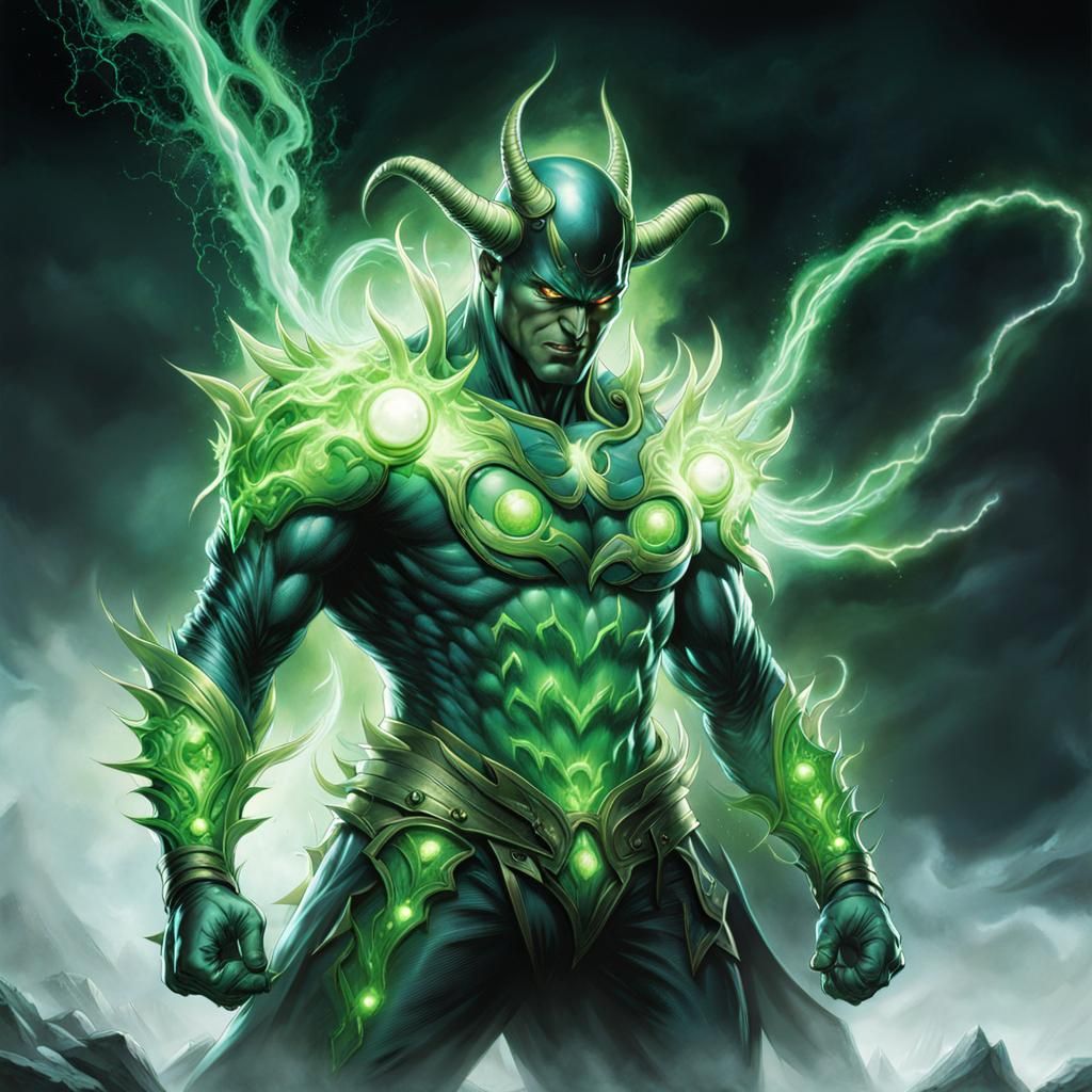 Fuming Demon Master of Toxic Elements Comic Art