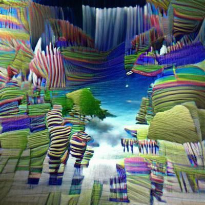 Surreal Glitch Dreamscape in 3D Animation
