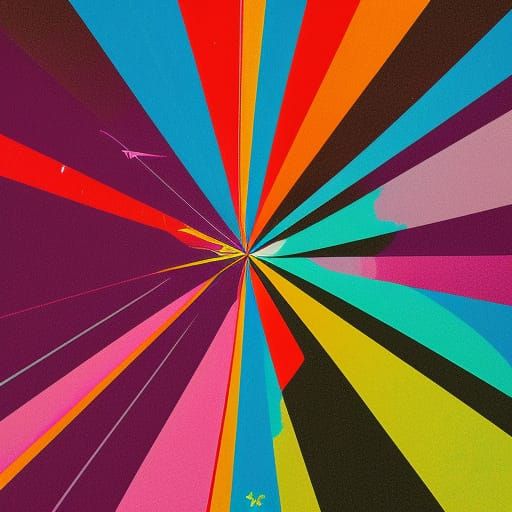 Psychedelic Pink Floyd Style Poster Art