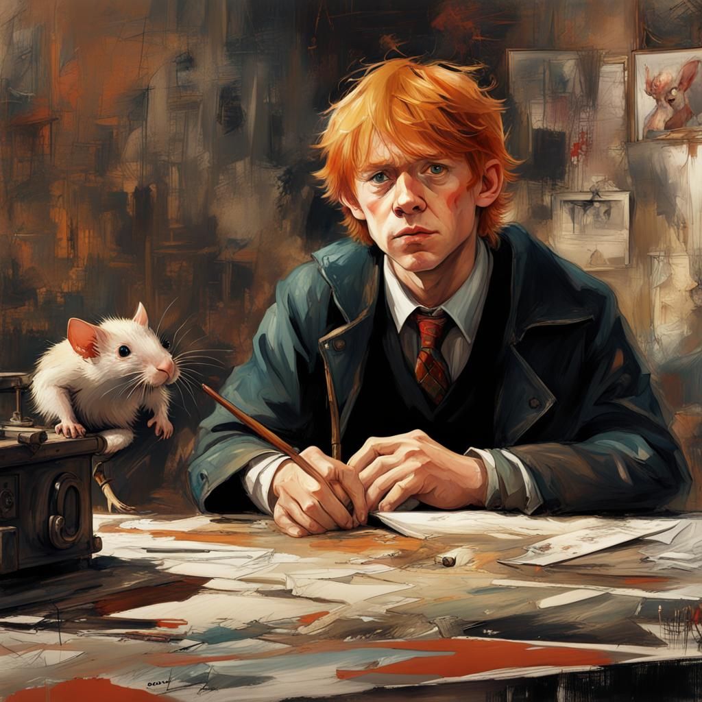 Ron with Scabbers