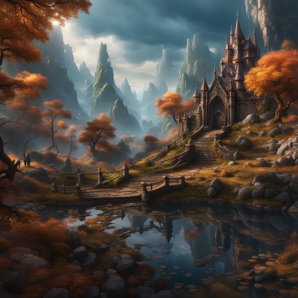 Fantastical T-Rex Matte Painting in Deep Color