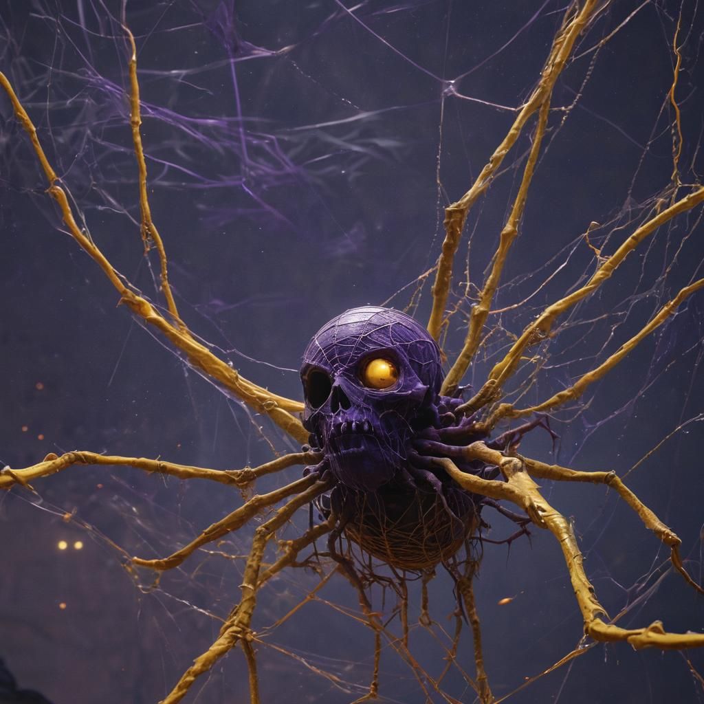 Evil Spiderweb Ghost in Dark Fantasy Art