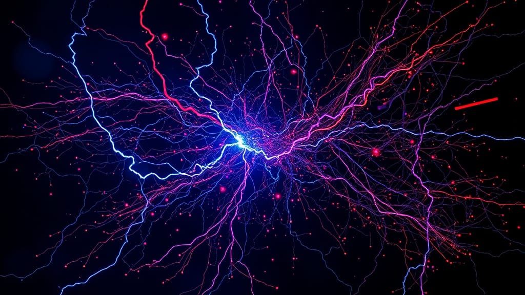 Energetic Confusion: Electric Dark Abstract