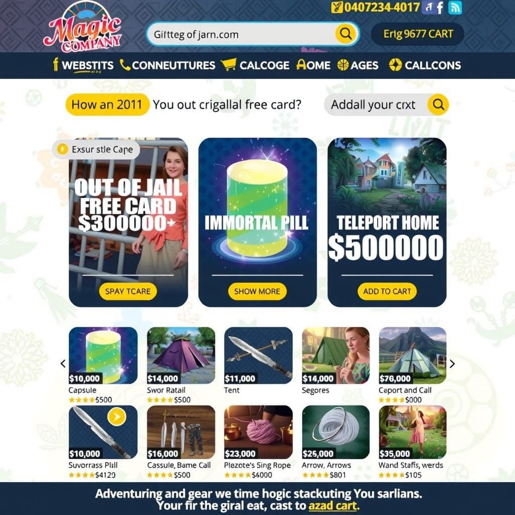 Enchanted Shopping Catalog: Magical Items for Sale