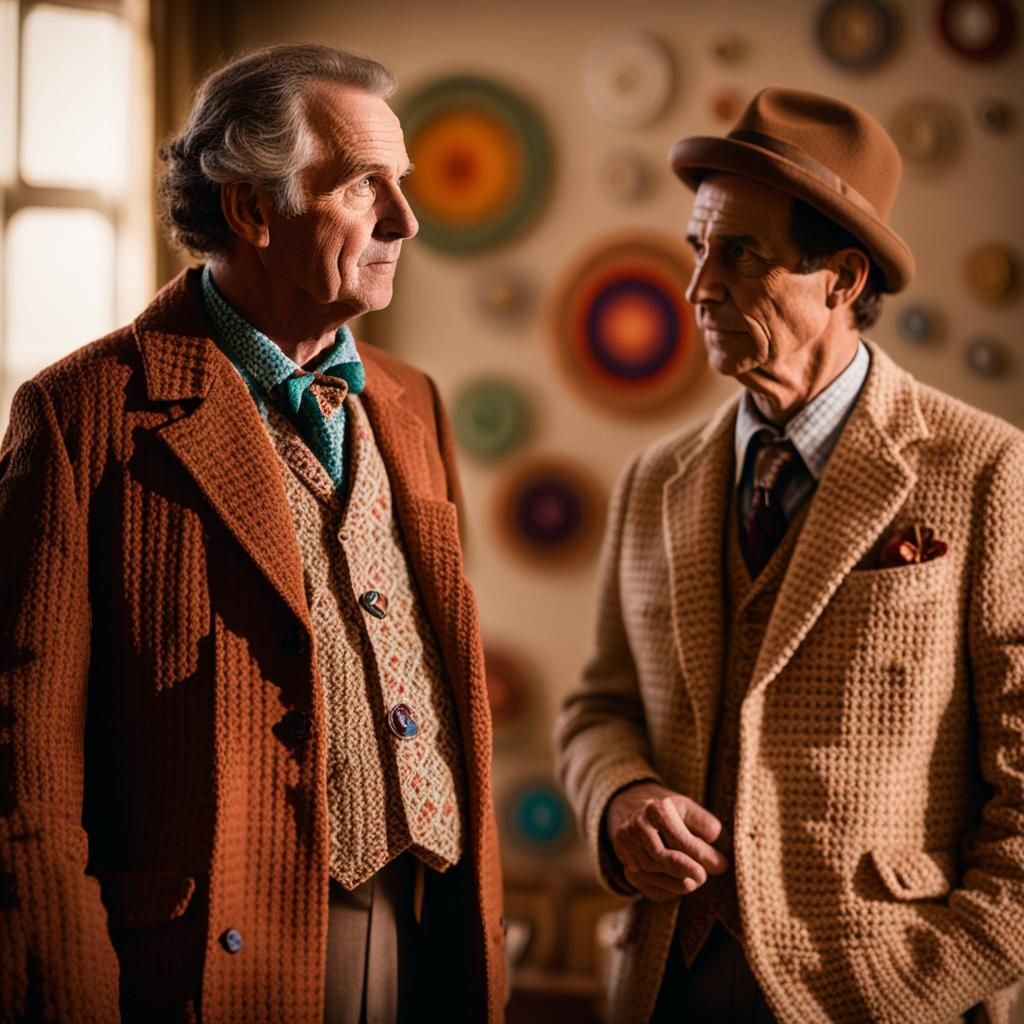 The Seventh Doctor and Ace Crochet Portrait