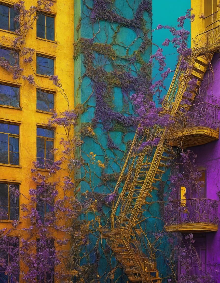 Ethereal Floral Art in Surreal Precisionism Style