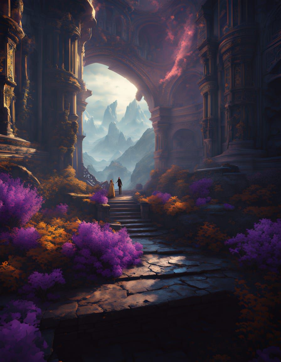 Ancient ruins in a distant world.