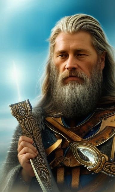 Odin Allfather: Divine Ruler in Golden Light