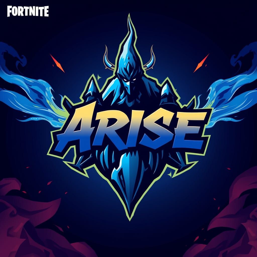 Epic Arise Fortnite Clan Logo in Dark Blue