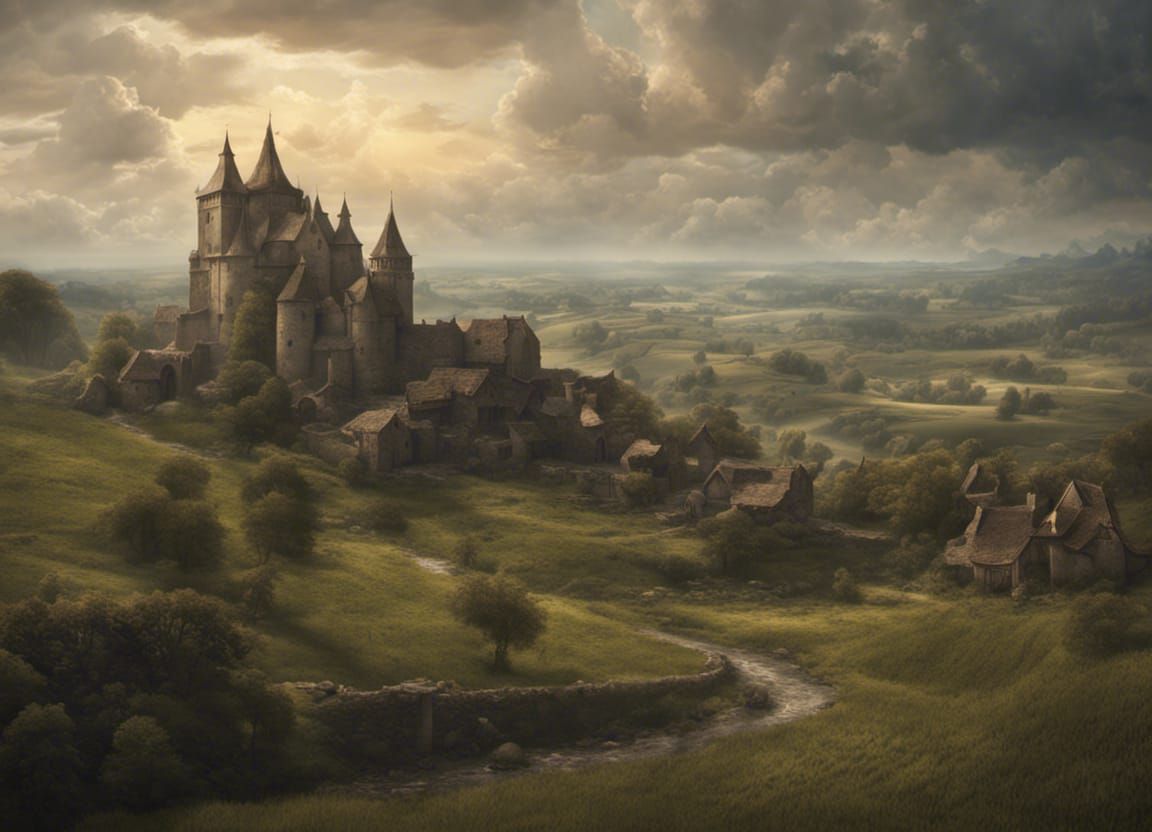 Epic Medieval Farmland Landscape