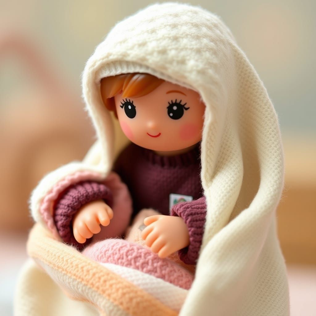 Haredi-Style Playmobil Baby Wrapped in a Blanket