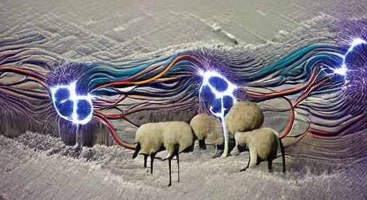 AI Generated Electric Sheep Image