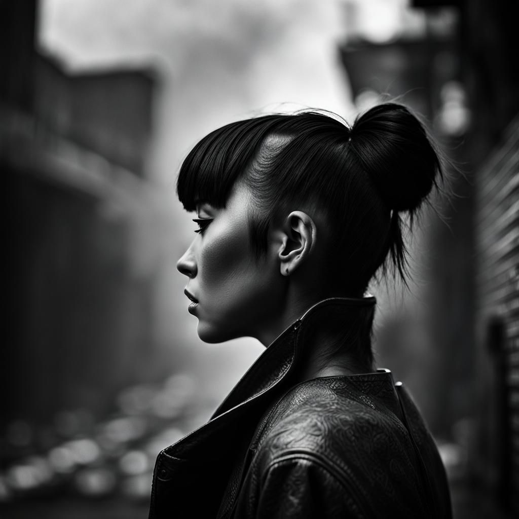 Post-Apocalyptic Asian Girl in Art Deco Ruins