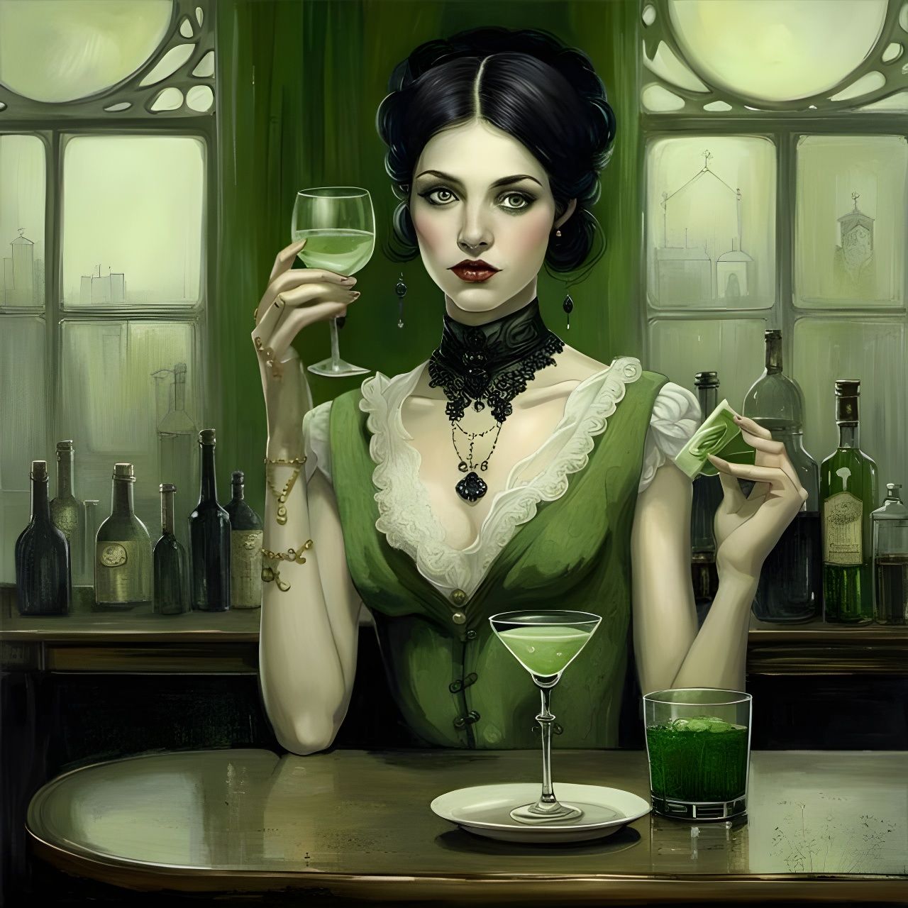 Belle Epoch Beauty in an Ink Drip Style