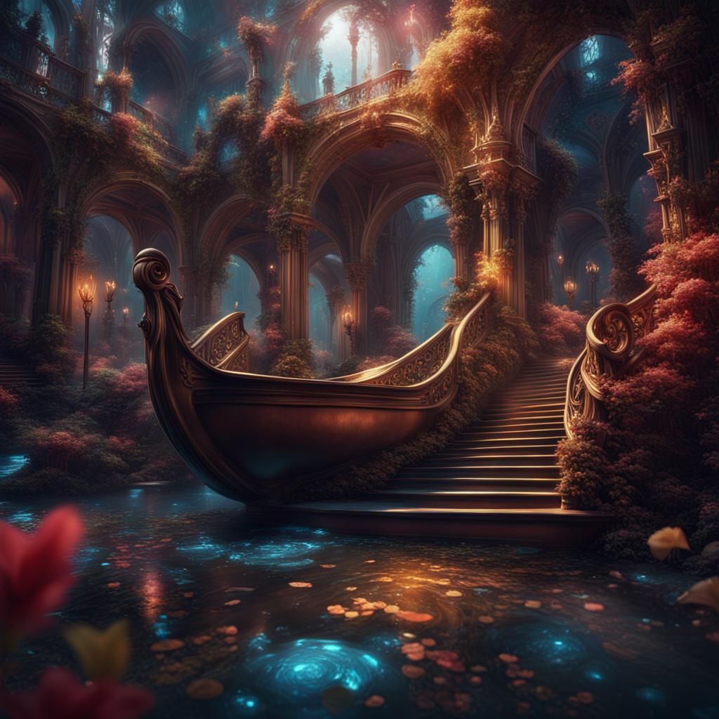 Postcard Message in Detailed Matte Painting