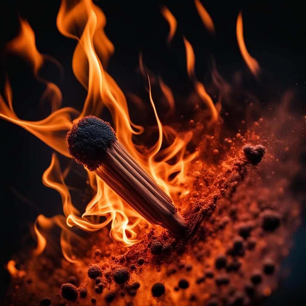 Match on fire