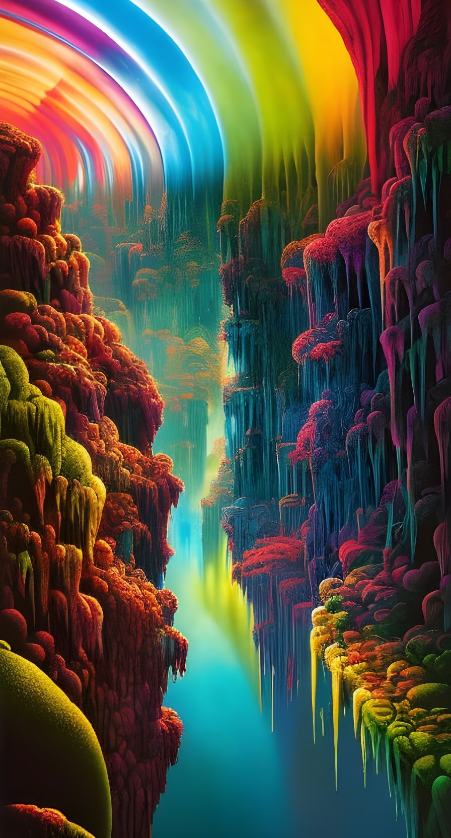 Cosmic Stalactites Dripping in a Funhouse Landscape