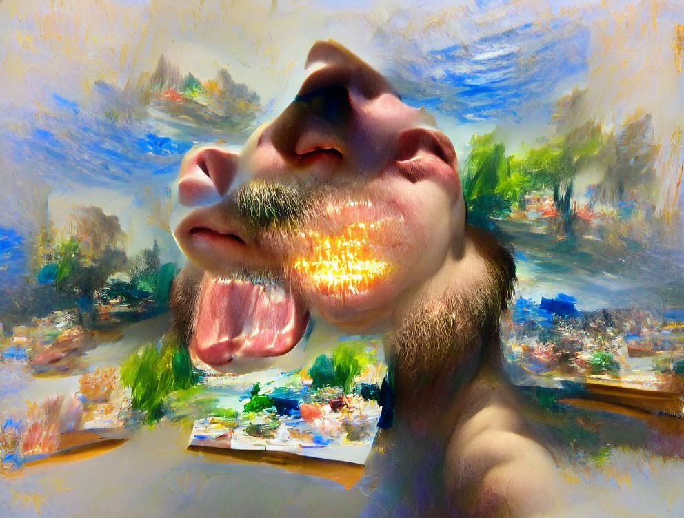 Contemplative Figure in Hyperrealistic Impressionism