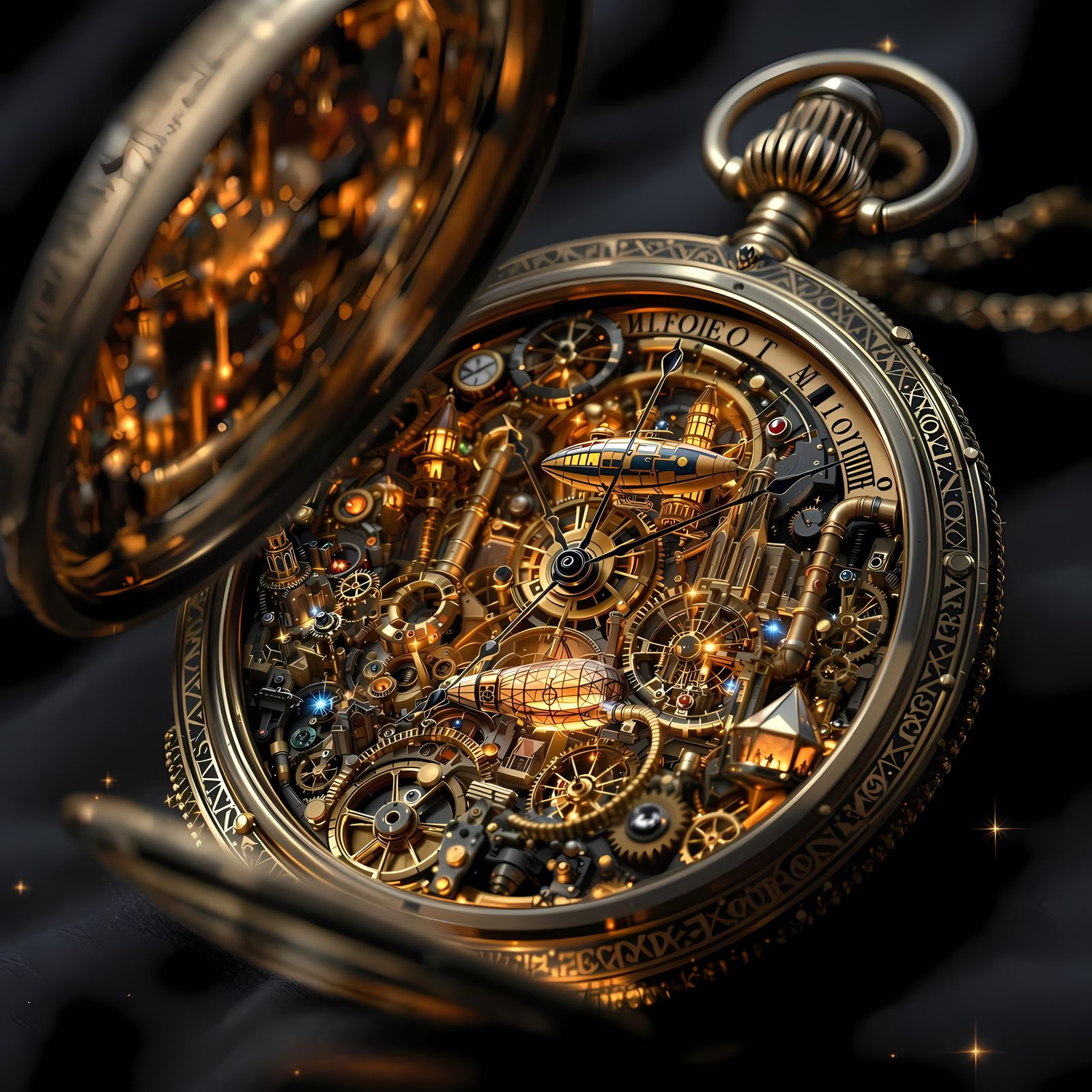 Hyperrealistic Steampunk Timepiece Unveils Miniature City