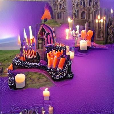 Gothic Candyland in Purple Flames