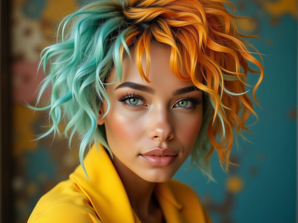 Regencycore Fashion with Jheri Curl and Tie-Dye Clothes