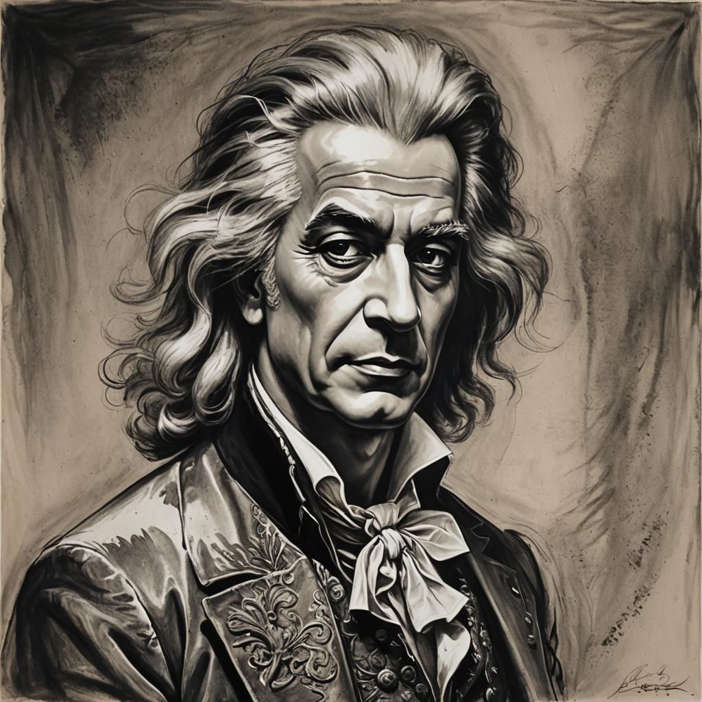 Dynamic Charcoal Art of Musician Performing