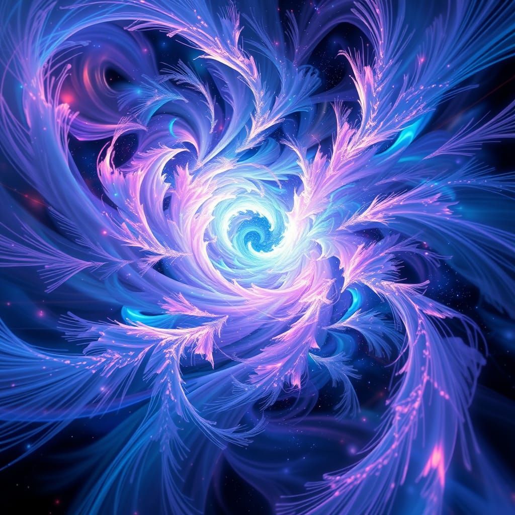 Cosmic Vortex in Vibrant Digital Art