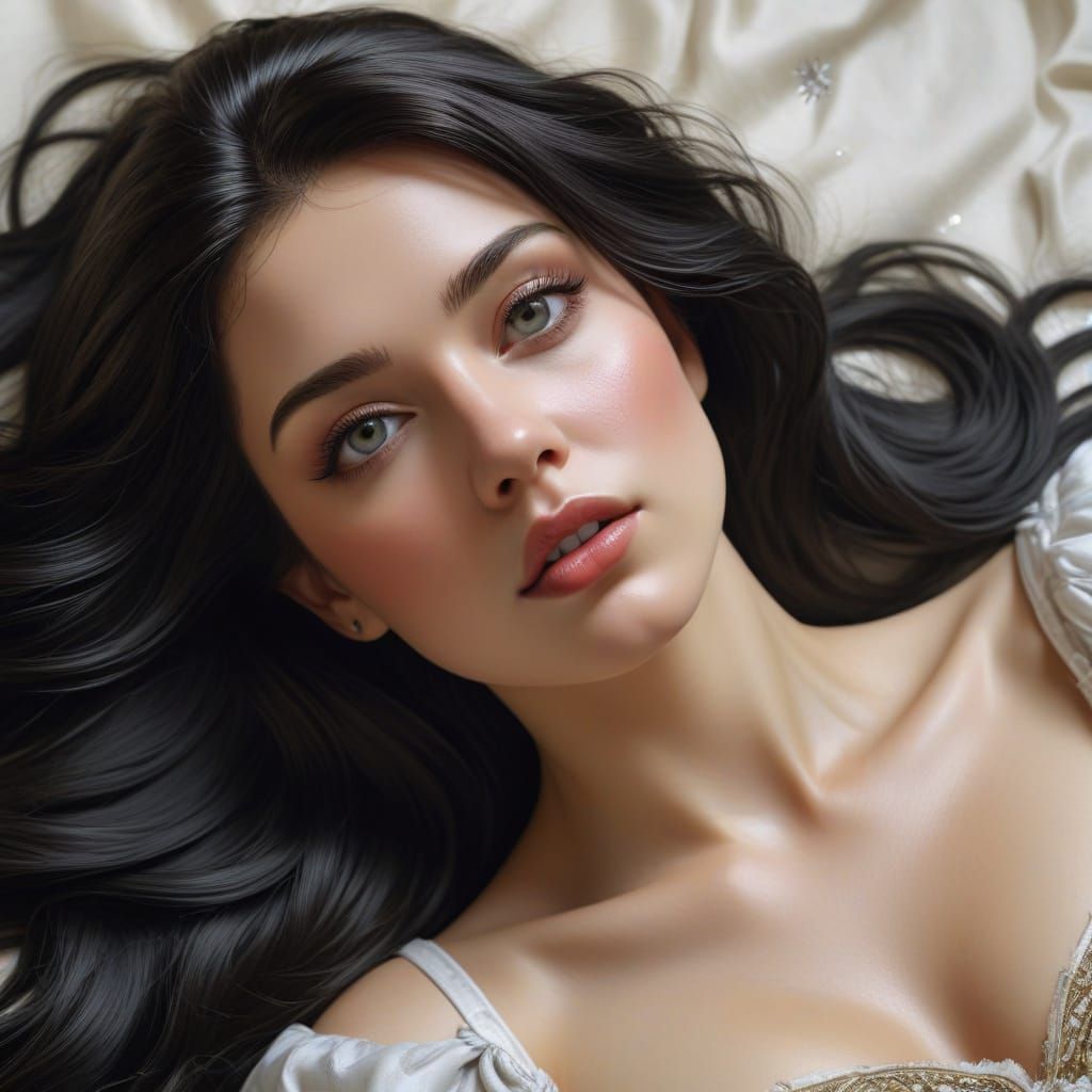 Ethereal Beauty in Oil Paint, Pino Daeni Inspired