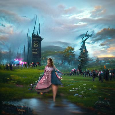 Good Witch Confronts Evil King: Dark Academia Fantasy