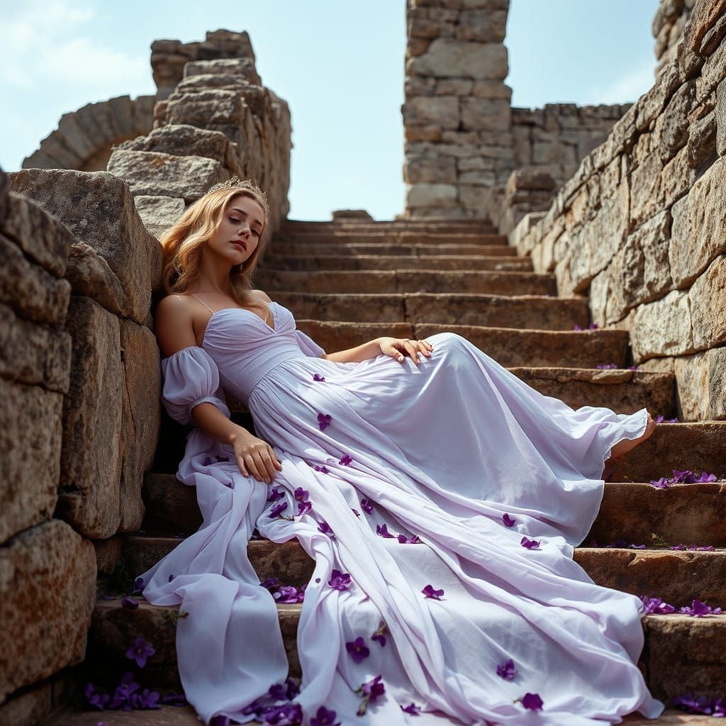 Ethereal Dreams Amid Ancient Ruins