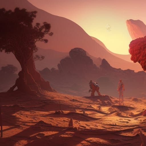 Martian Diner: A Fantastical Concept Art