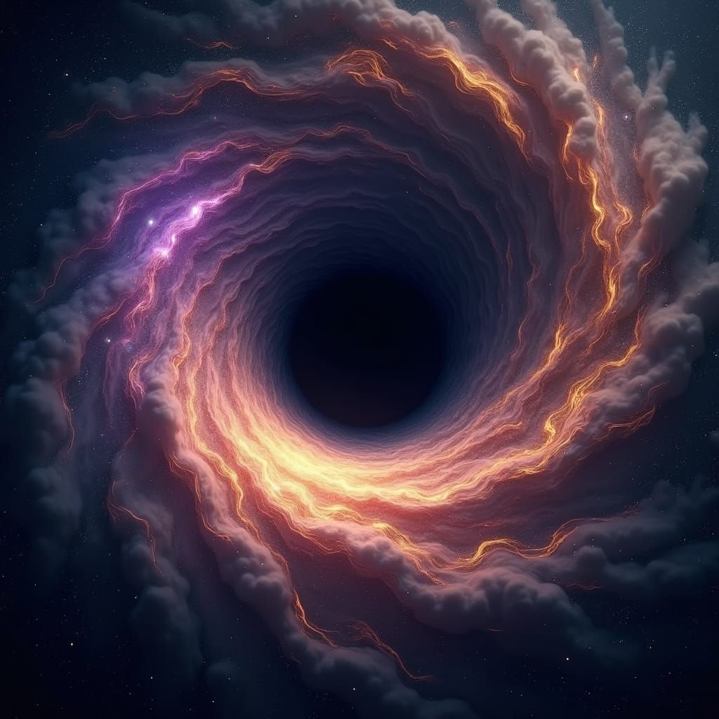 Ethereal Black Hole with Iridescent Energy