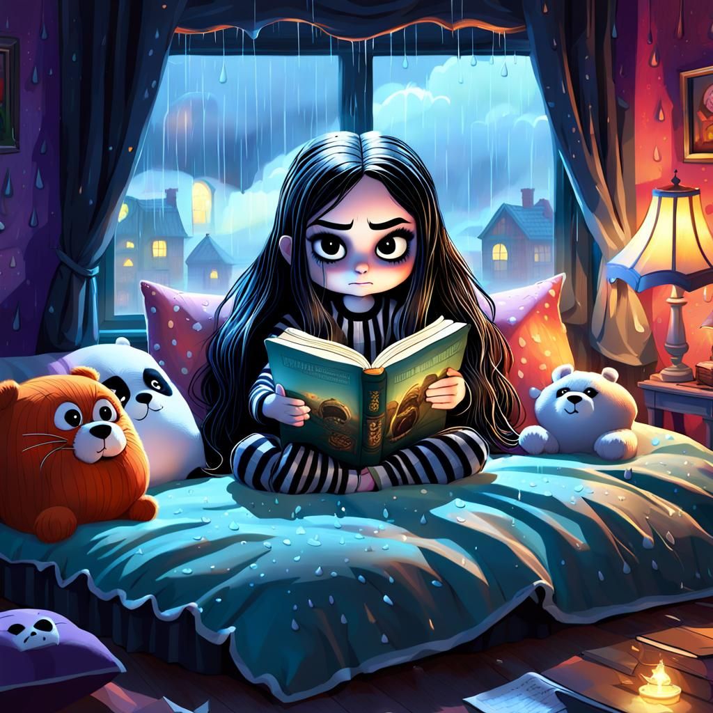 Cozy Pillow Fort Reading in Hyper Digital Art