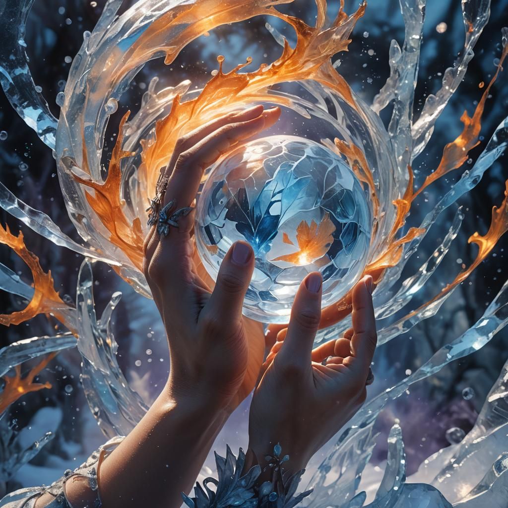 Goddess of Ice Creates a Glowing Orb