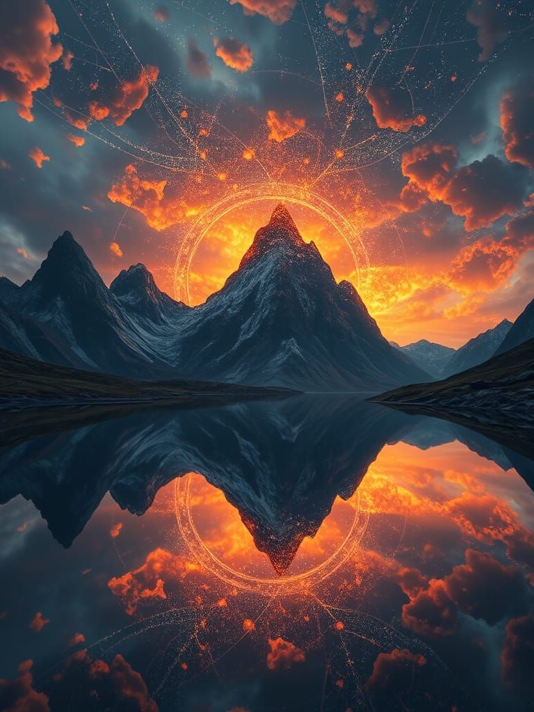 Surreal Magnetic Vision Quest with Calm Reflections