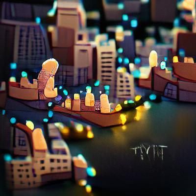 Cityscape at Night: A Symphony of Tiny Lights